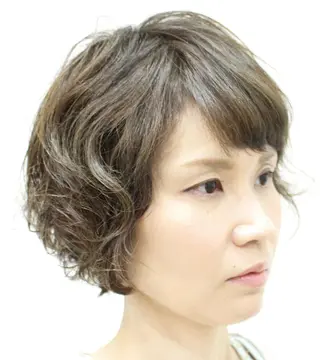 ショート カラー パーマ 栗原  大輔のヘアスタイル