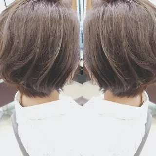 ミディアム パーマ カラー ヘアアレンジ ペスカ豊崎店　沖縄所属・ショート指名No.1 店長　清水のヘアスタイル