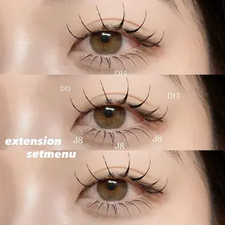 マツエク・マツパ Mell Yuuna ♡パリエク /束感のマツエク・マツパデザイン