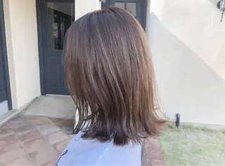 ミディアム レイヤー/蟹江/ くすみカラー/川口のヘアスタイル