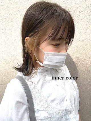 ミディアム カラー Zina 藤崎店所属・zina藤崎📛 井上美乃里のヘアスタイル