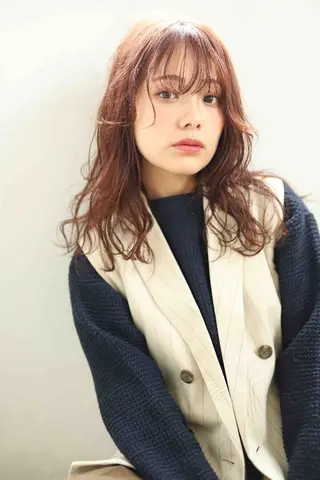 セミロング カラー Culumi所属・Culumi クルミ 松井照雄/梅田茶屋町のヘアスタイル