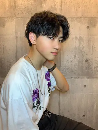 ショート カラー パーマ メンズ特化👨 細谷碧海のヘアスタイル