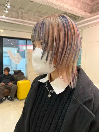 ミディアム 💥ウルフカット デザインあんな💥のヘアスタイル