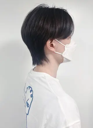 ミディアム メンズ morio from london所属・松岡彩華 ボブ /グレージュのヘアスタイル