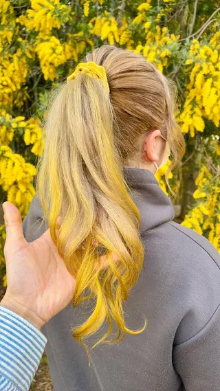 ロング カラー レイヤー/韓国 ハイトーン興津史弥のヘアスタイル