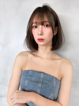 ミディアム カラー パーマ ヘアアレンジ Lond jeloud 名古屋所属・髪質改善 の達人/杉原碧仁のヘアスタイル