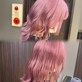 ロング カラー ミルクティー/ピンク /ブロンド 咲良のヘアスタイル