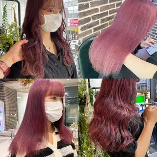 ロング カラー aya/小顔レイヤー /柔らかカラーのヘアスタイル