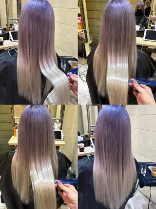 ロング カラー ‼️最新ハネエクステ 原宿のヘアスタイル