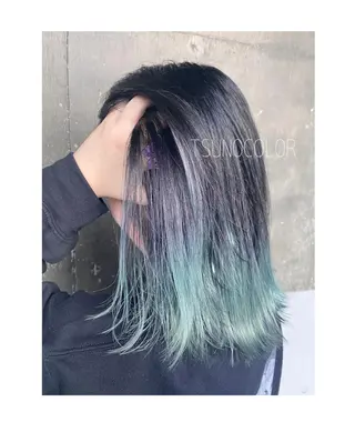 ミディアム カラー GARU-ガル-所属・TSUNO🦖 派手髪/オタク美容師のヘアスタイル