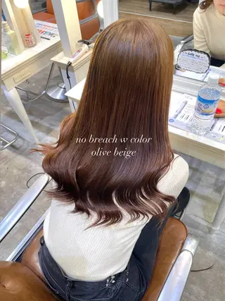 セミロング カラー ハイトーンカラー/ 長さだし🐇きょうかのヘアスタイル