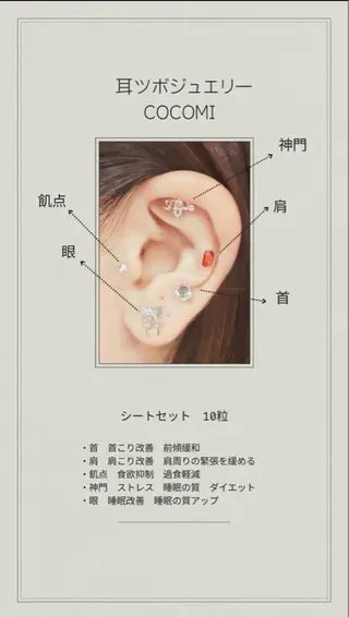 CoCoMi所属・耳つぼジュエリー CoCoMiのエステ・リラクイメージ