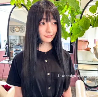 ロング カラー パーマ ヘアアレンジ 表参道Lise おおいしおりのヘアスタイル