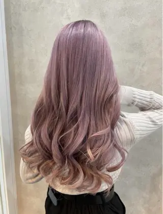 ロング カラー ヘアアレンジ 🍑🧋ハイトーン 暖色カラーlucaのヘアスタイル