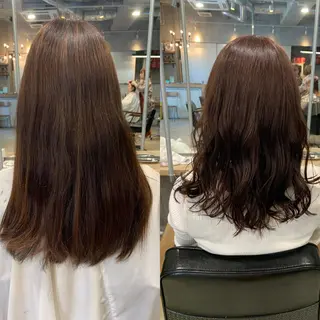 セミロング カラー ショート🌼パーマ 本間正子のヘアスタイル