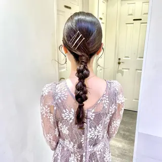 ヘアアレンジ ハイトーンカラー/ 長さだし🐇きょうかのヘアスタイル