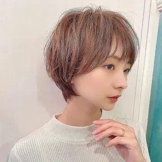 ショート カラー ヘアアレンジ ❣️韓国レイヤー ❣️渡部晃輝のヘアスタイル