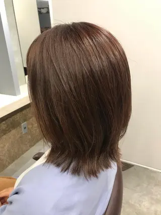 ミディアム ブリーチ&似合せボブ 田中寛十のヘアスタイル