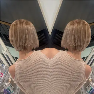 ショート カラー ヘアアレンジ 🔥ハイトーンカラー ギャルNAOKI🔥のヘアスタイル