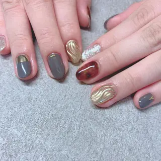 カラー ネイル Cozy_ ilumのネイルデザイン