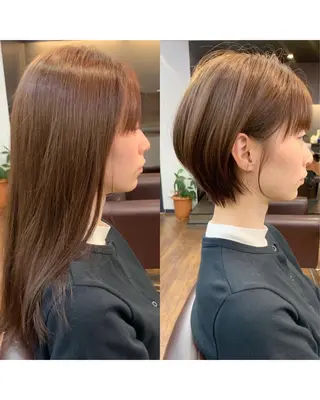 ショート 縮毛矯正/ショート/ レイヤー/畑中正敏のヘアスタイル