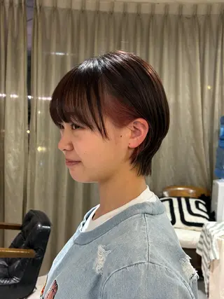 ショート カラー 🌟デザインカラー 久保悠那のヘアスタイル