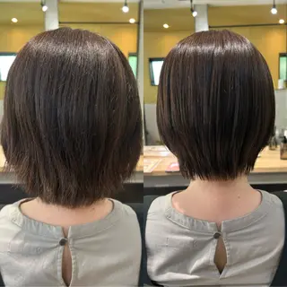 ショート パーマ hub hair レイヤー/透明感のヘアスタイル
