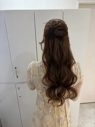 ロング ヘアアレンジ ブリーチなしWカラー ヘアセット🎀はるかのヘアスタイル