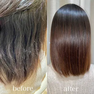 ミディアム SALOWIN 新宿三丁目East所属・縮毛矯正/艶カラー /美髪/ﾒｸﾞﾐのヘアスタイル