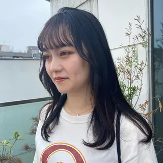 セミロング カラー パーマ ヘアアレンジ 押切 響　のヘアスタイル