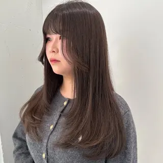 セミロング カラー 韓国スタイル🇰🇷 児島葉月のヘアスタイル