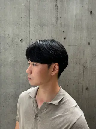 ショート パーマ メンズ カルマパーマ韓国ヘア shiryuのヘアスタイル