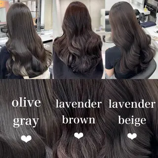ロング カラー 🎀暖色/ラベンダー /paru🤍のヘアスタイル