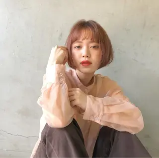 ショート カラー happy  man 🌸血色カラー🌸のヘアスタイル