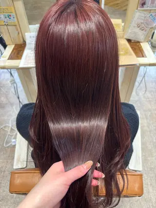 ロング 森  髪質改善🫧 透明感カラーのヘアスタイル