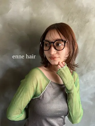 ミディアム enne hair&organic所属・🌟髪質改善メテオ カラーenne🫧のヘアスタイル