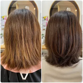 セミロング カラー ノムラ理美容室所属・野村 知美のヘアスタイル