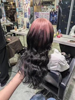 ロング カラー 推しカラー🦉にじさ んじカラー🌈🕒✨のヘアスタイル