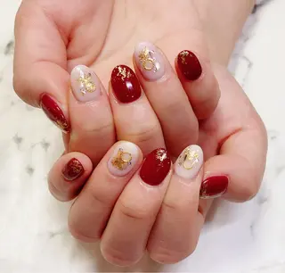 ロング カラー ネイル Q Free nailsのネイルデザイン