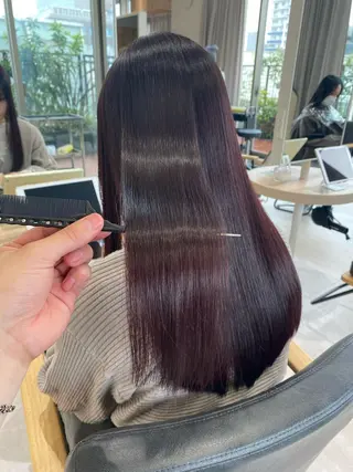 セミロング men'ssalon Zina天神所属・✨髪質改善/顔周りカ ット/縮毛矯正✨三隅のヘアスタイル