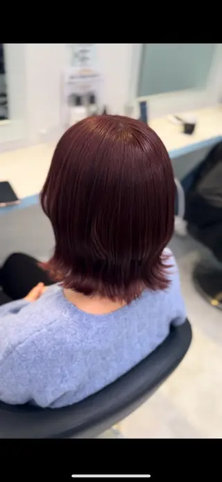 ミディアム カラー ♥️暖色カラ ー♥️由夏のヘアスタイル