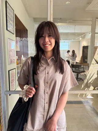 ミディアム カラー 南部 綾音のヘアスタイル