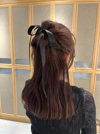 セミロング ヘアアレンジ るり ／ロングカット募集中のヘアスタイル