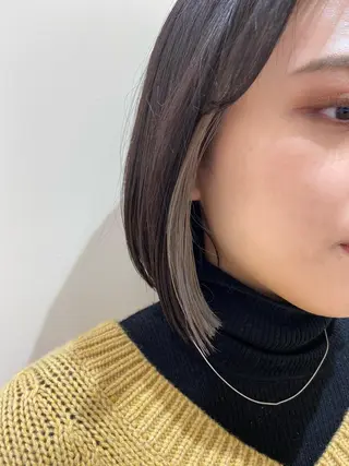 ショート カラー 髪質改善/白髪ぼかし レイヤー 🌱千咲季のヘアスタイル