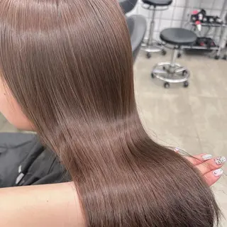 ロング カラー パーマ ヘアアレンジ メンズ キッズ ブリーチなしカラー/ ブラウン/レイヤーのヘアスタイル