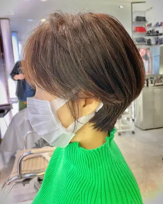 ショート Ms.CHARM【ミズチャーム】所属・韓国/レイヤーカット 顔周り/廣瀬達哉のヘアスタイル