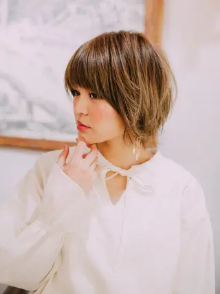 ミディアム カラー パーマ ヘアアレンジ メンズ キッズ ネイル マツエク・マツパ premier modelsのヘアスタイル