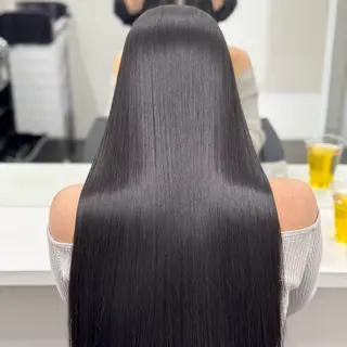 ロング パーマ ブリーチなしカラー I 髪質改善Ⅰたつやのヘアスタイル