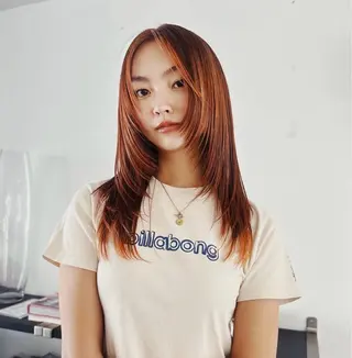 ロング カラー オト/レイヤー/ Wカラー/メンズのヘアスタイル